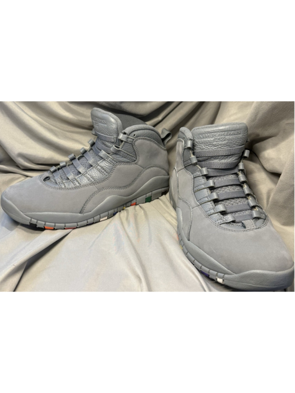 Air Jordan 10 Cool Grey Retro Sneakers 2017 310805-022 Mens Size 9 - Picture 2 of 10